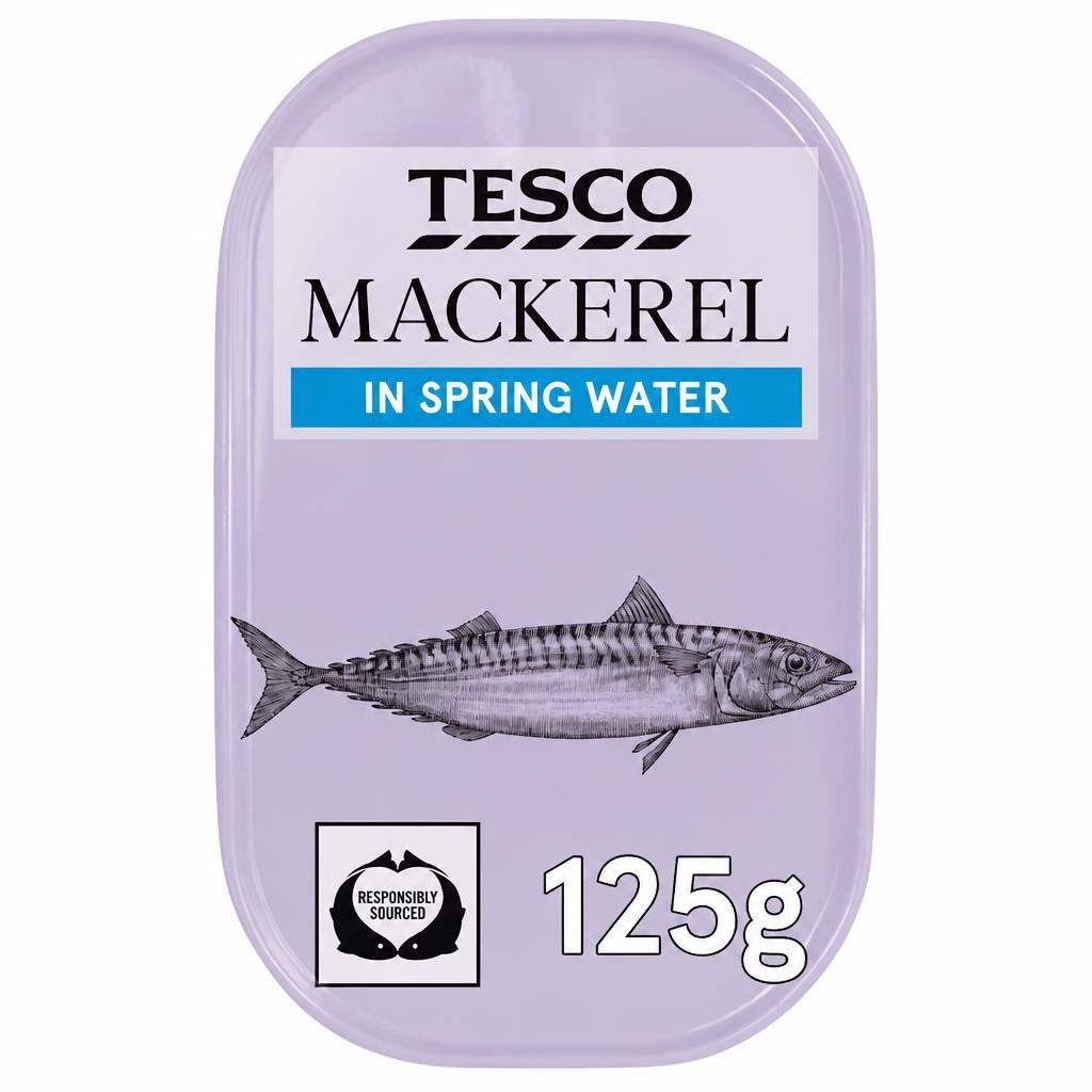 Tesco Mackerel in Spring Water 125g