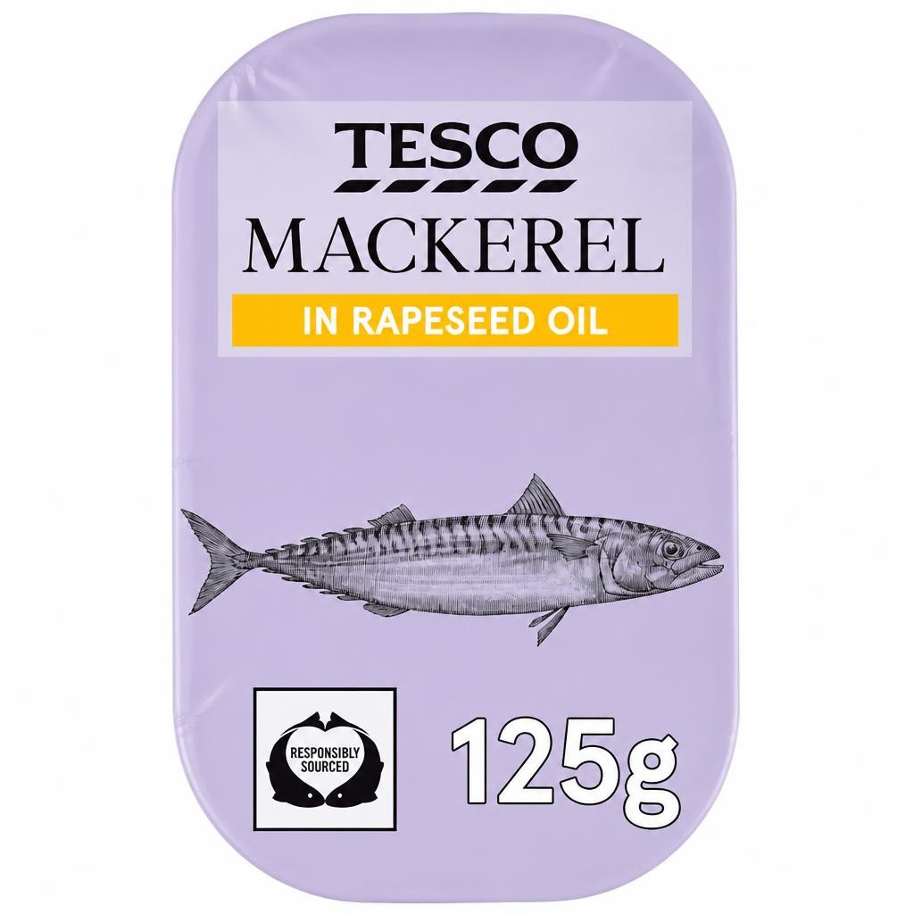 Tesco Mackerel in Rapeseed Oil 125g