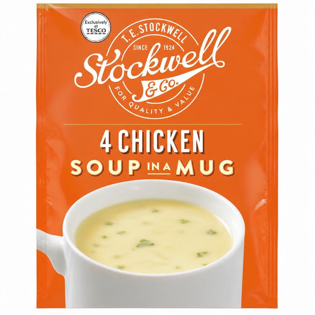 TESCO Stockwell & Co 4 Chicken Soup In A Mug 88g (4x22g)