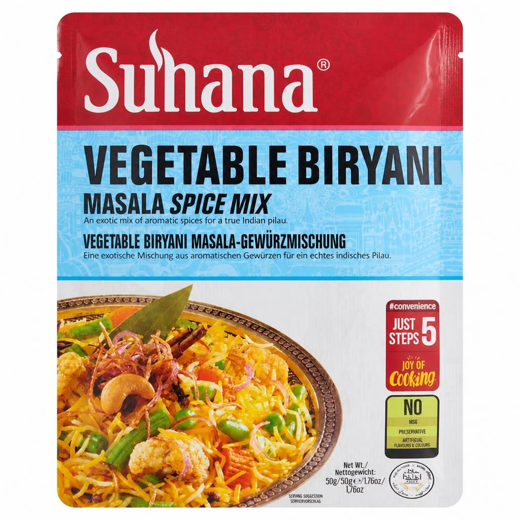 Suhana Vegetable Biryani Masala Spice Mix 50g