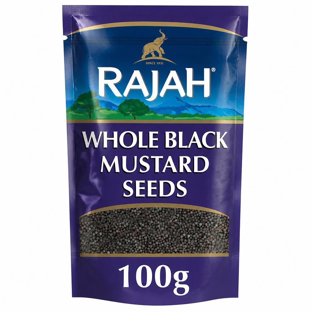 RAJAH WHOLE BLACK MUSTARD SEEDS 100G