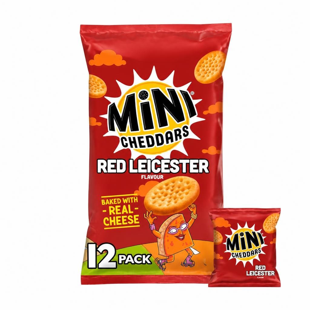 Jacob's Mini Cheddars Red Leicester Multipack Snacks 12x23g