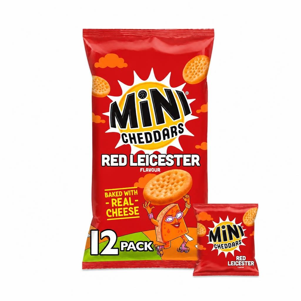 Jacob's Mini Cheddars Red Leicester Multipack Snacks 12x23g