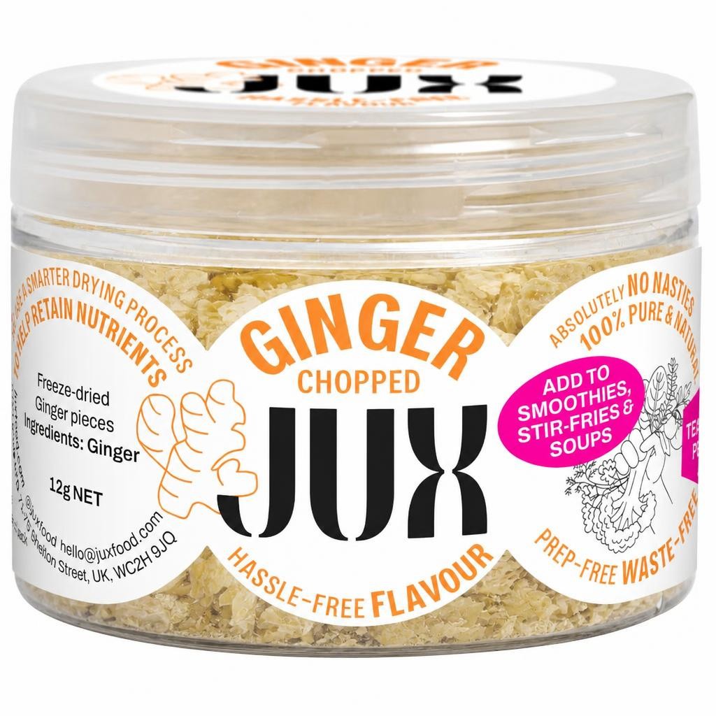 JUX Food Freeze-Dried Chopped Ginger 12g
