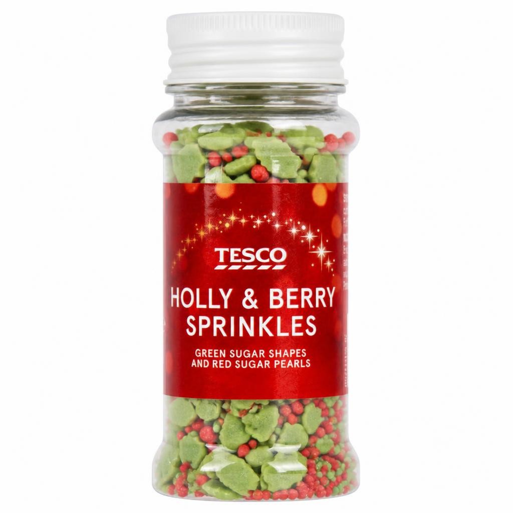 Tesco Festive Holly and Berry Sprinkles 70g