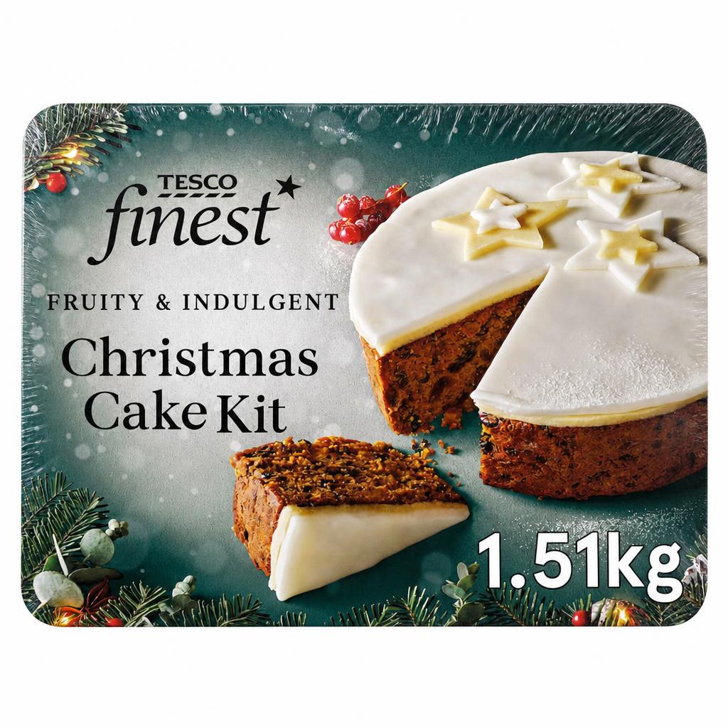 Tesco Finest Fruity & Indulgent Christmas Cake Kit 1.51kg