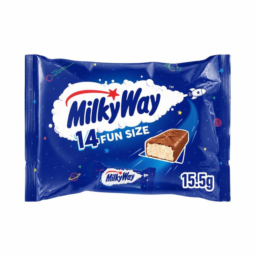 Milky Way 14 Fun Size Milk Chocolate  Bars 227g
