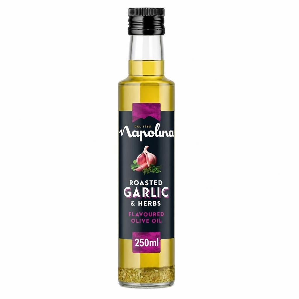 Napolina Roasted Garlic and Herbs Flavoured Olive Oil 250ml