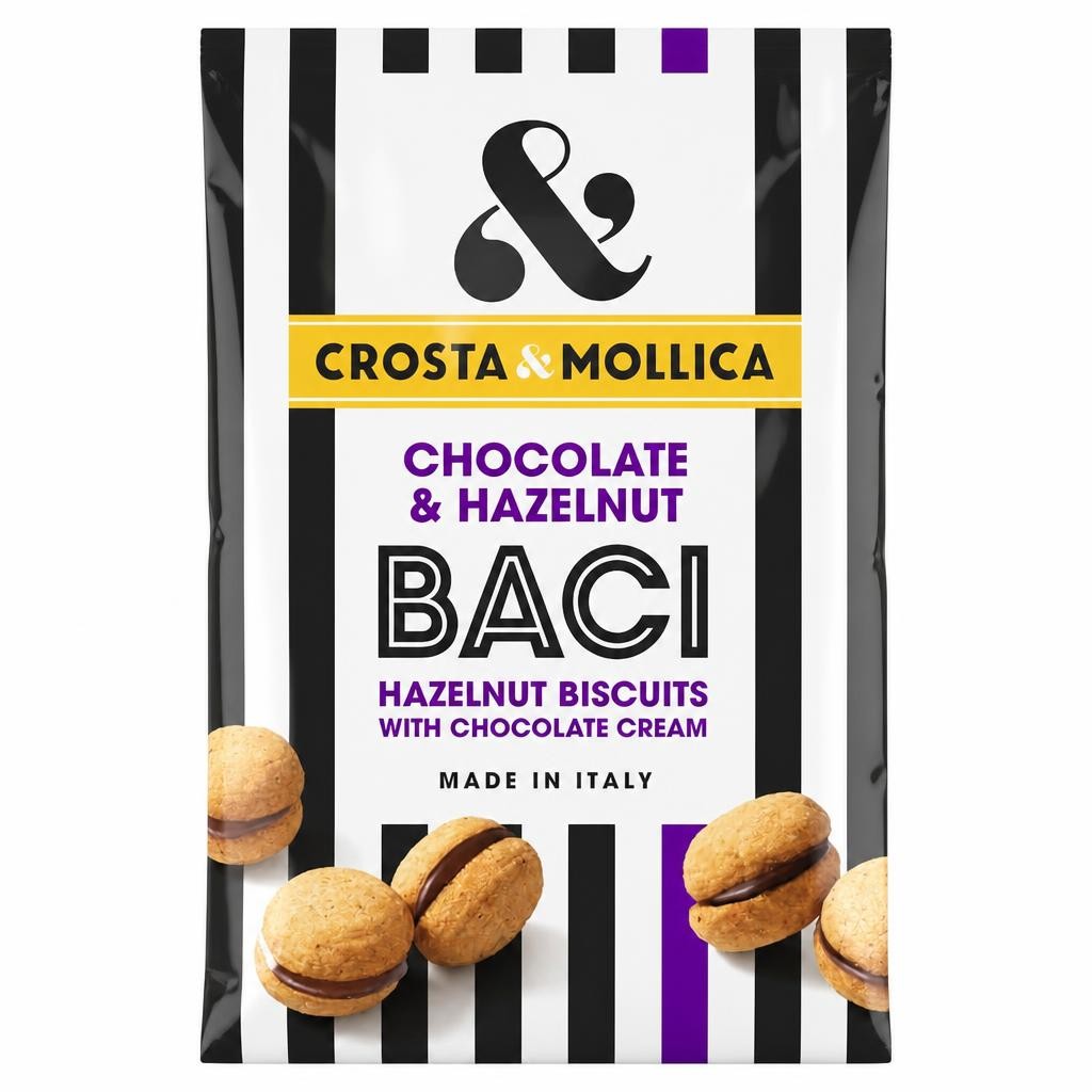 Crosta & Mollica Baci Hazelnut Biscuits 140g