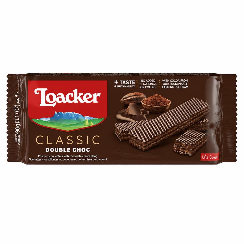 Loacker Classic Double Chocolate Wafers 90G