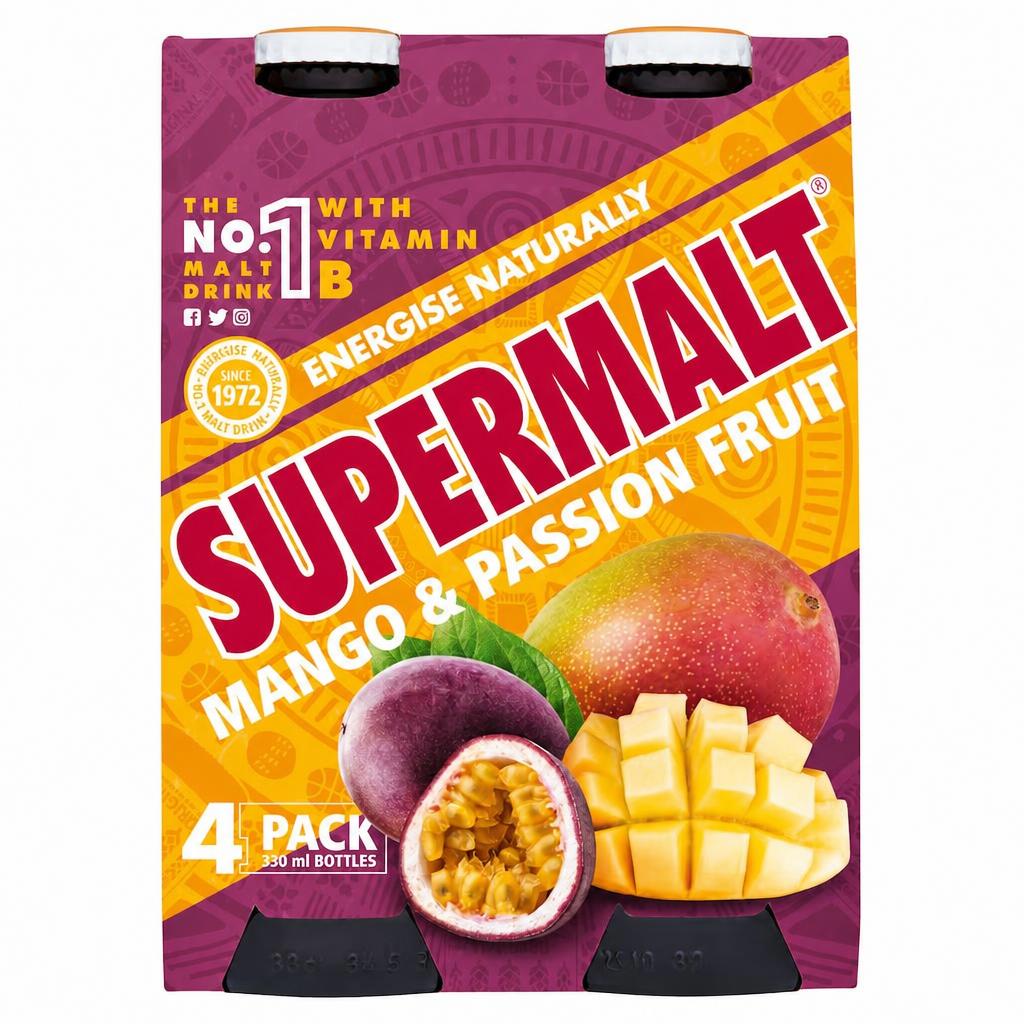 Supermalt Mango & Passion Fruit 4 x 330ml