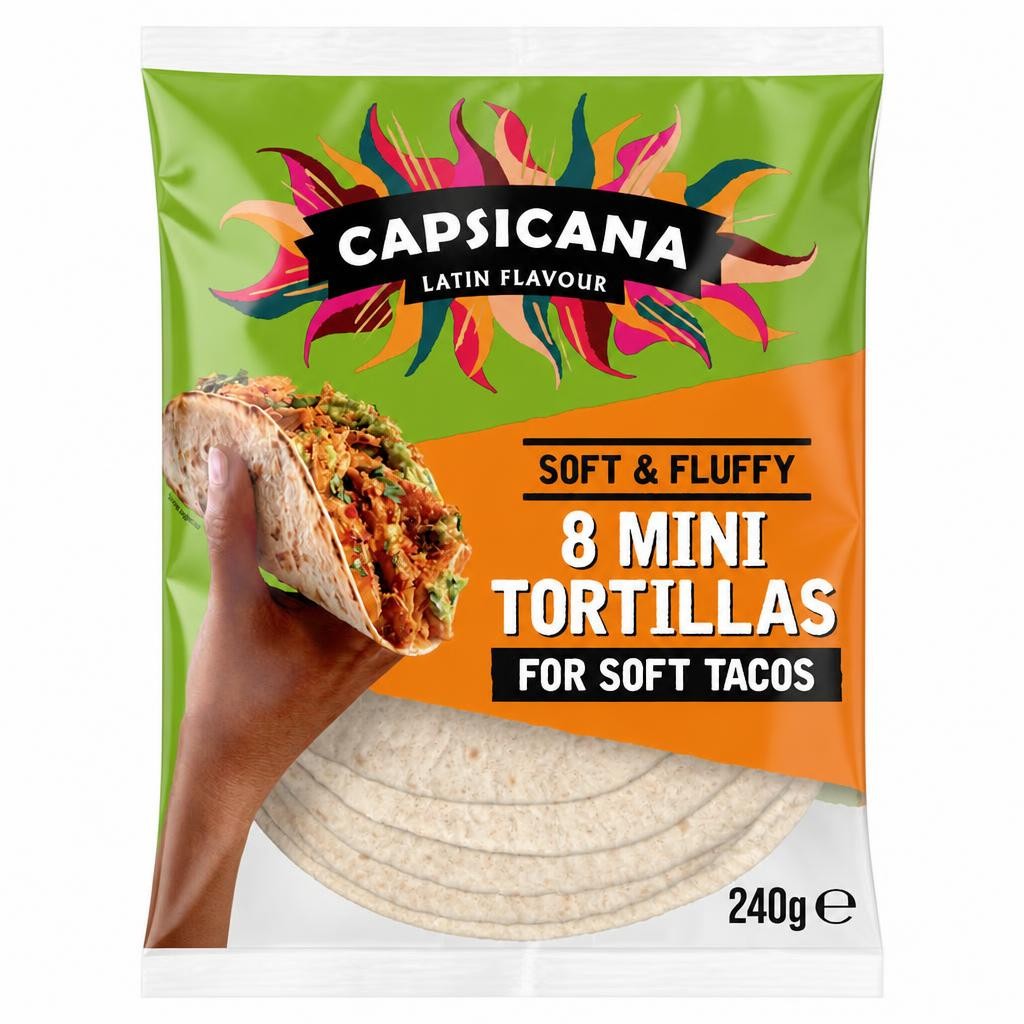 Capsicana Mini Tortillas Wheat Flour Wraps 240g