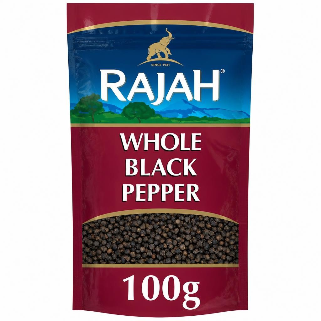 RAJAH WHOLE BLACK PEPPER 100G