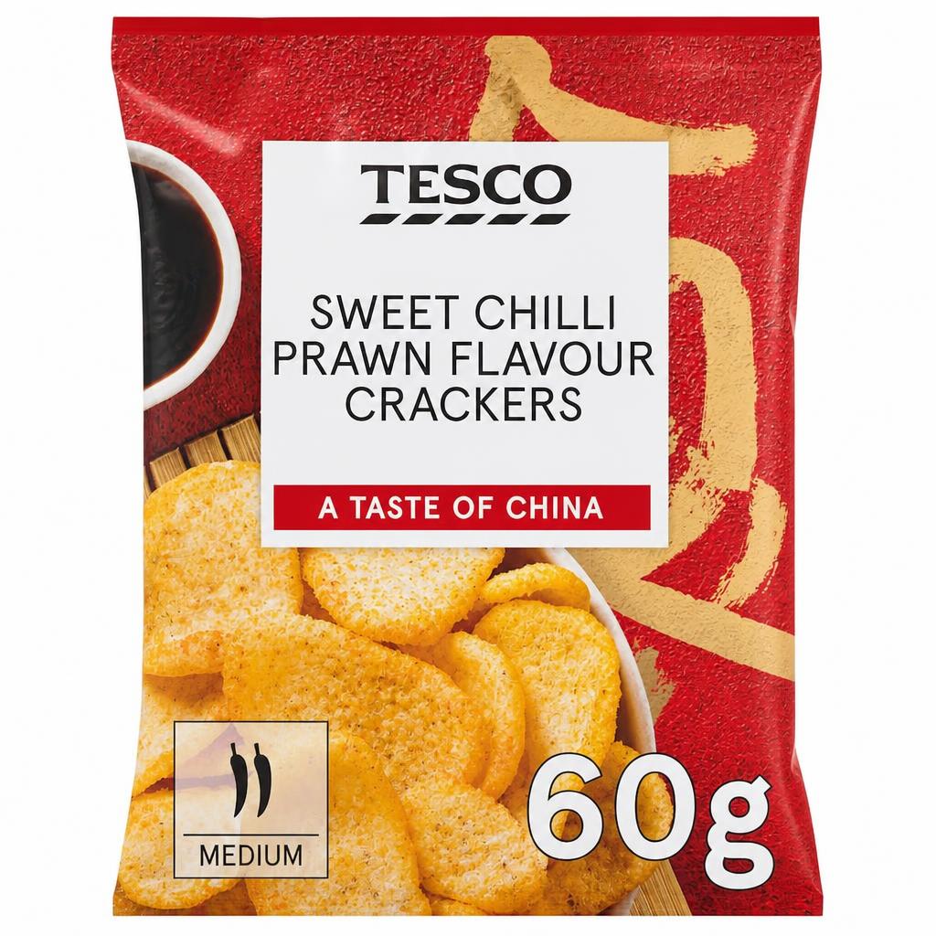 Tesco Sweet Chilli Prawn flavour Crackers 60g