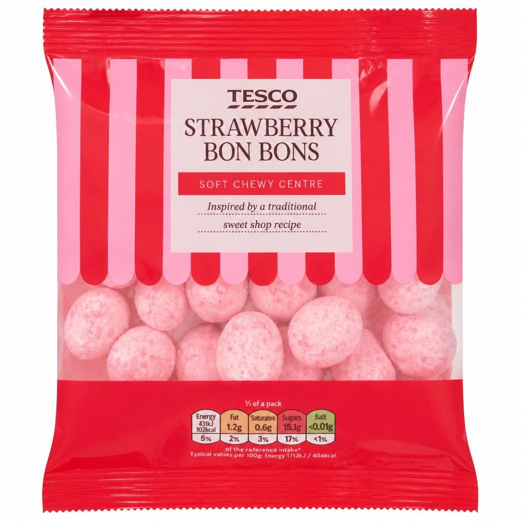 Tesco Strawberry Bon Bons 175g