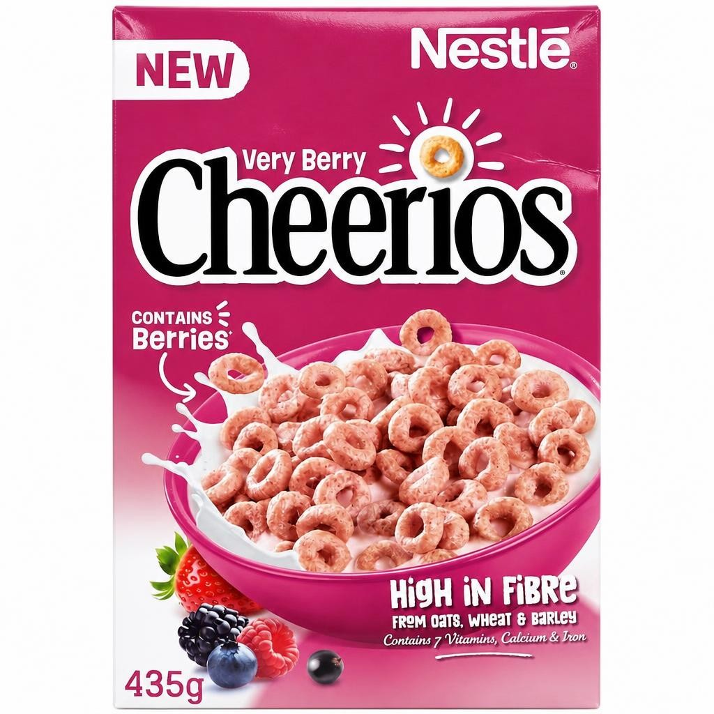 Nestlé Cheerios Very Berry Multigrain Hoop Breakfast Cereal 435g