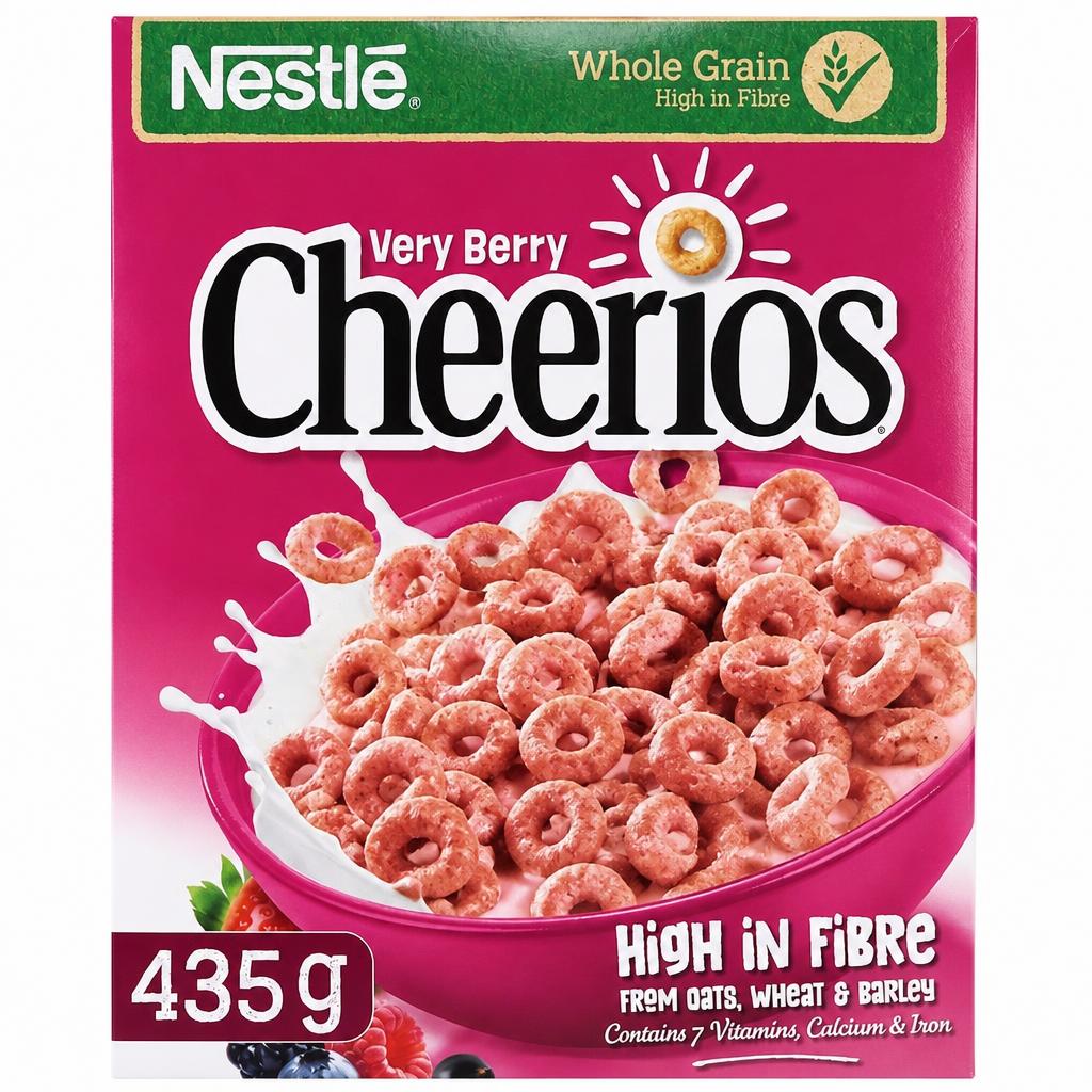 Nestlé Cheerios Very Berry Multigrain Hoop Breakfast Cereal 435g