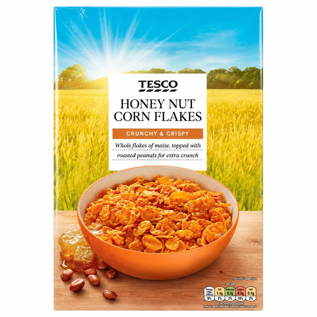 Tesco Honey Nut Corn Flakes 500G