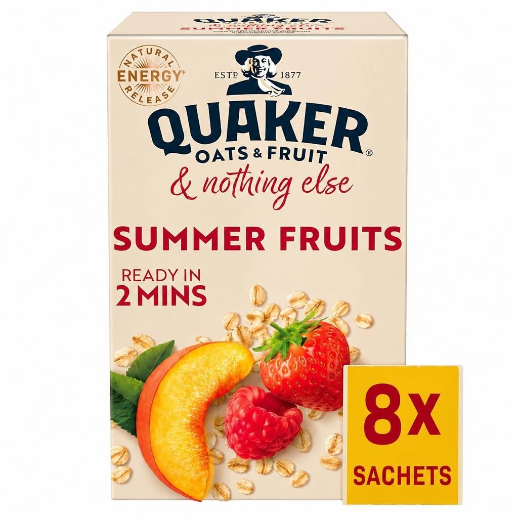 Quaker Oats Summer Fruits & Nothing Else Porridge Sachets 8 x 33g