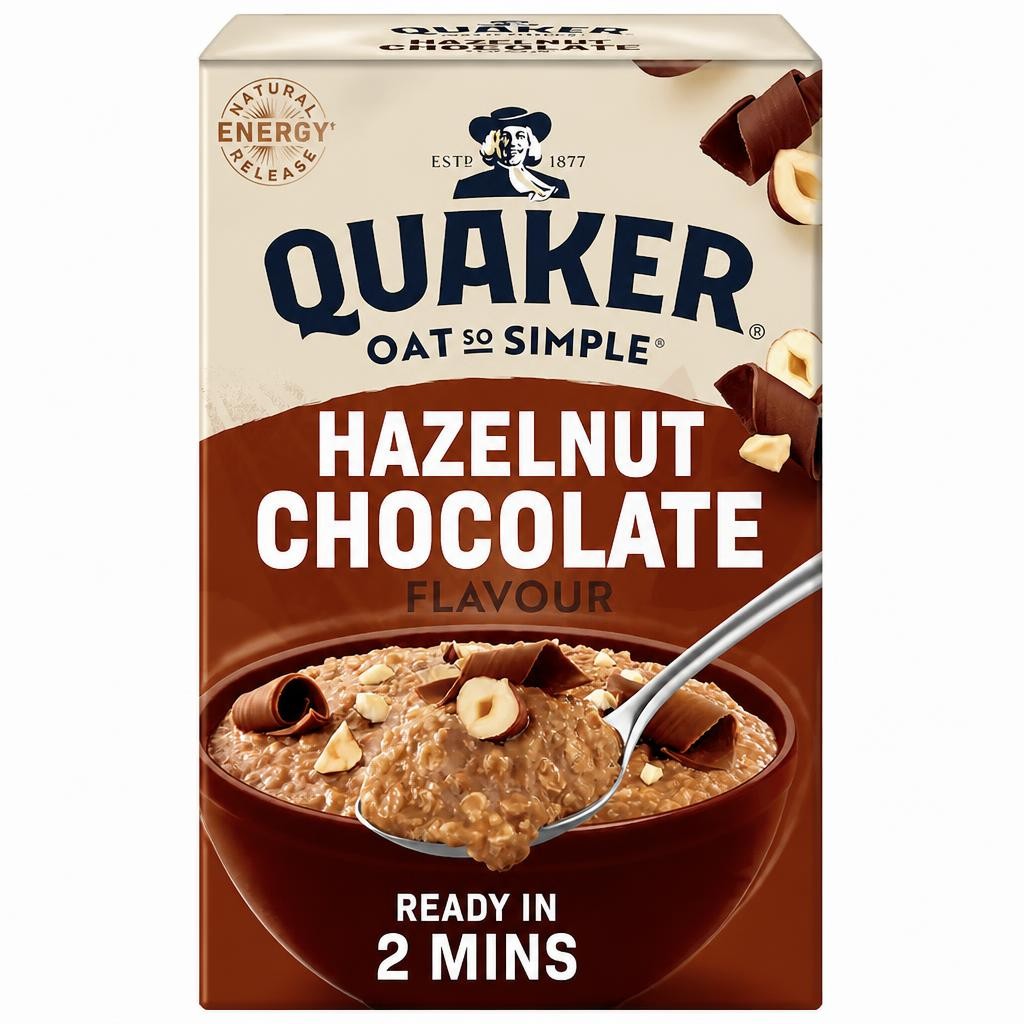 Quaker Oat So Simple Porridge Sachets - Hazelnut Chocolate 10x36g