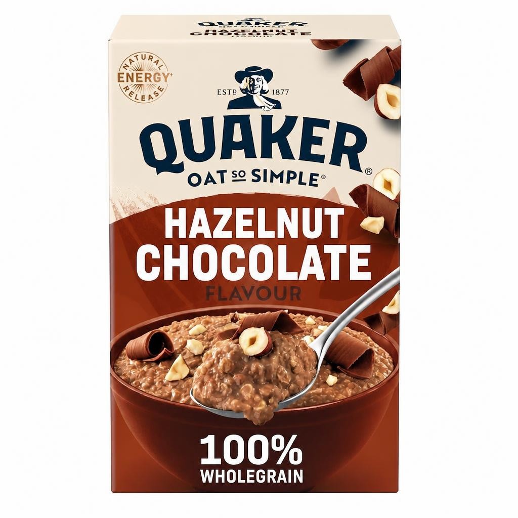 Quaker Oat So Simple Porridge Sachets - Hazelnut Chocolate 10x36g