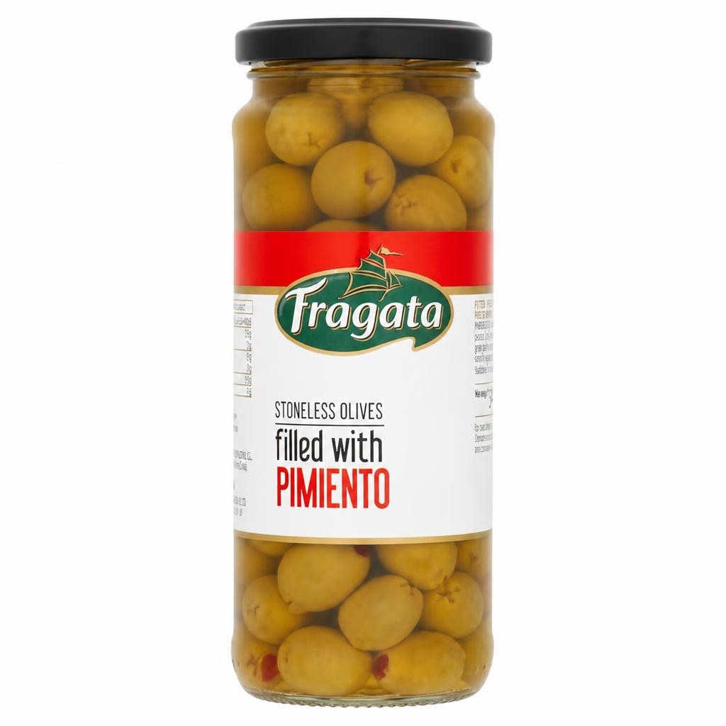 Fragata Stoneless Green Olives Filled with Pimiento 340g