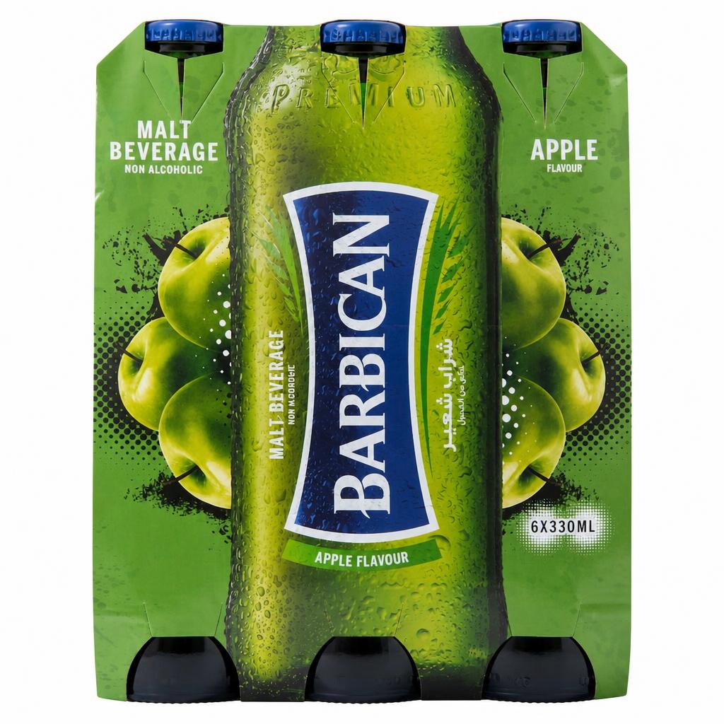 BARBICAN MALT BEVERAGE NON ALC APPLE 6 X 330ML