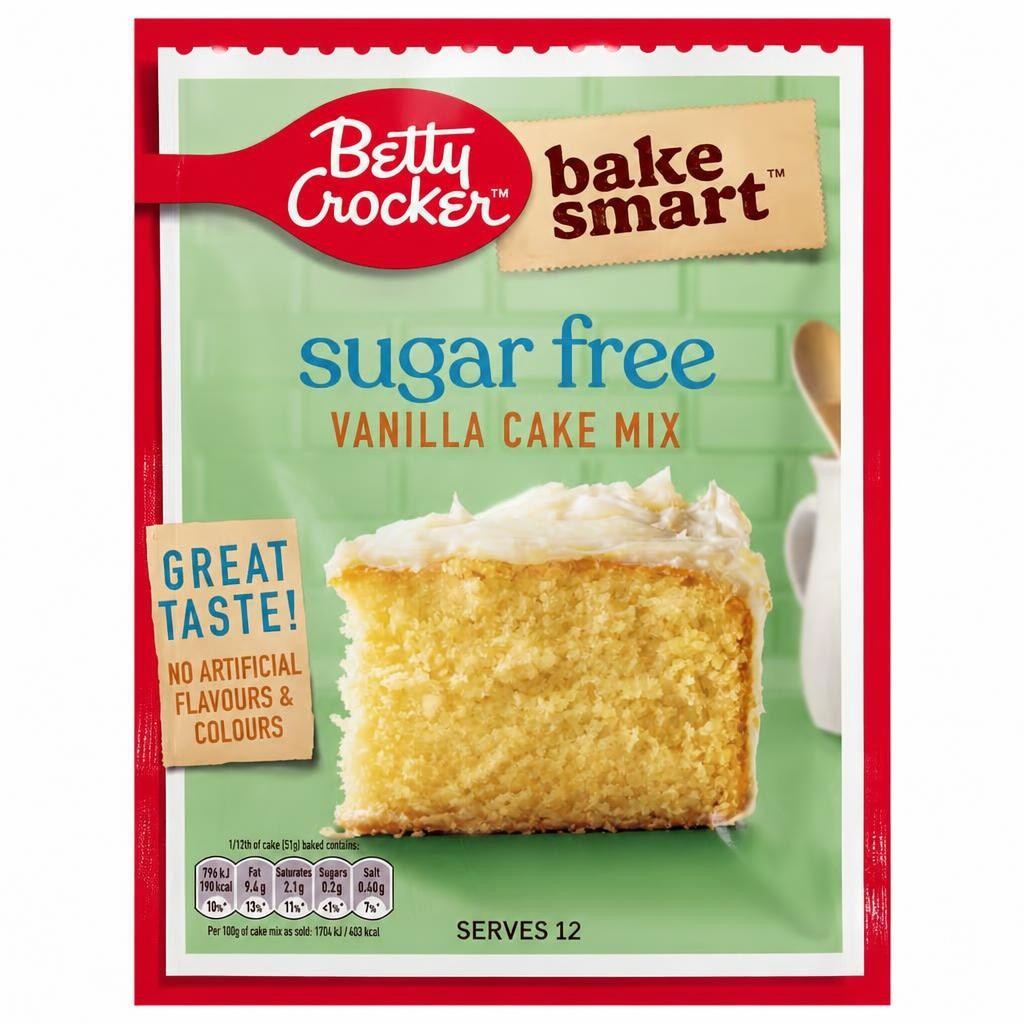 Betty Crocker Bake Smart Sugar Free Vanilla Cake Mix 350g
