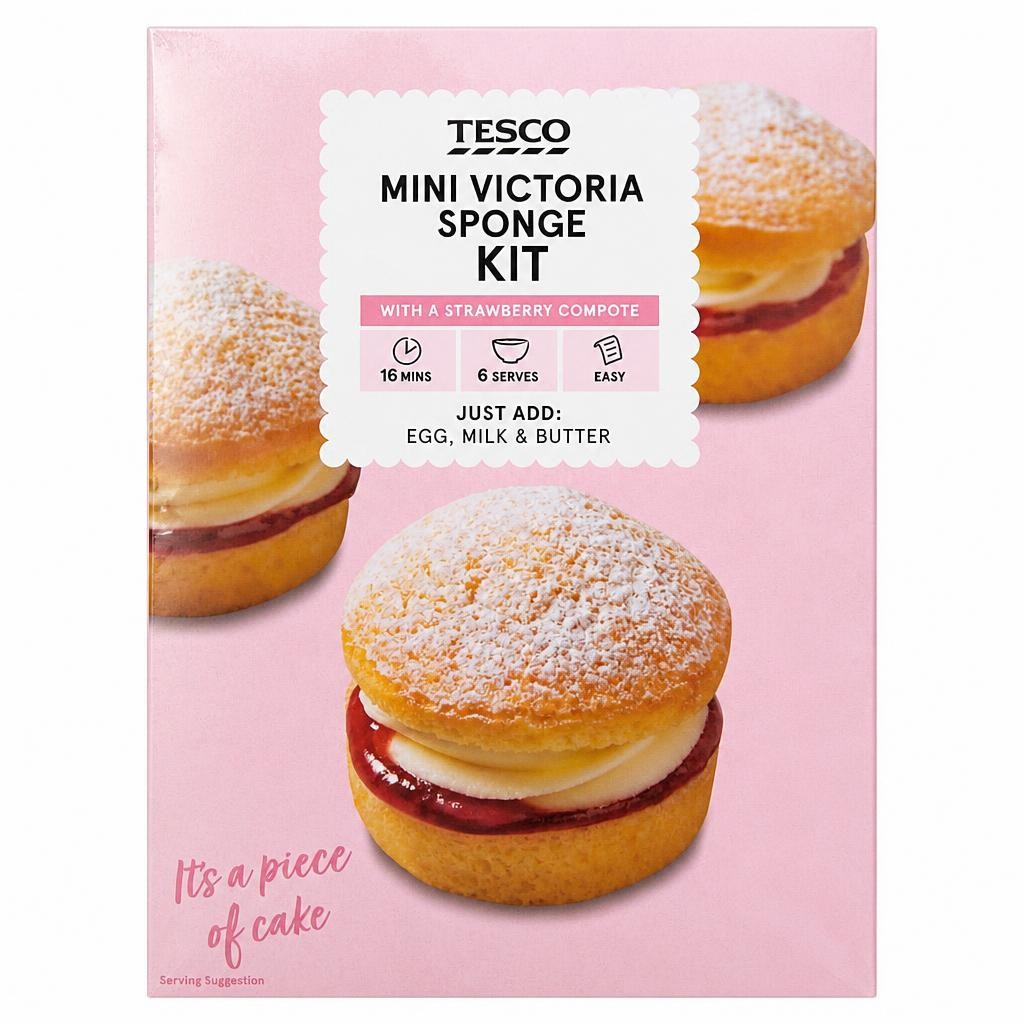 Tesco Mini Victoria Sponge Kit 380g
