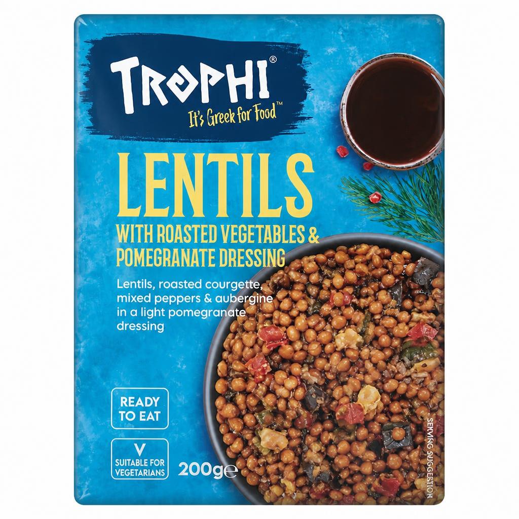 Trophi Lentils With Roasted Vegetables & Pomegranate Dressing 200g