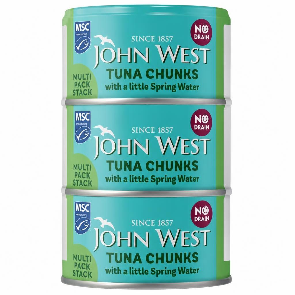 John West No Drain Tuna Chunks with a Little Spring Water MSC 3x100g