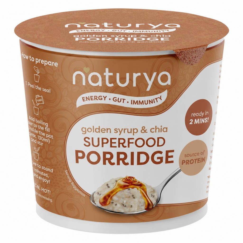 Naturya Superfood Porridge Golden Syrup & Chia 55g