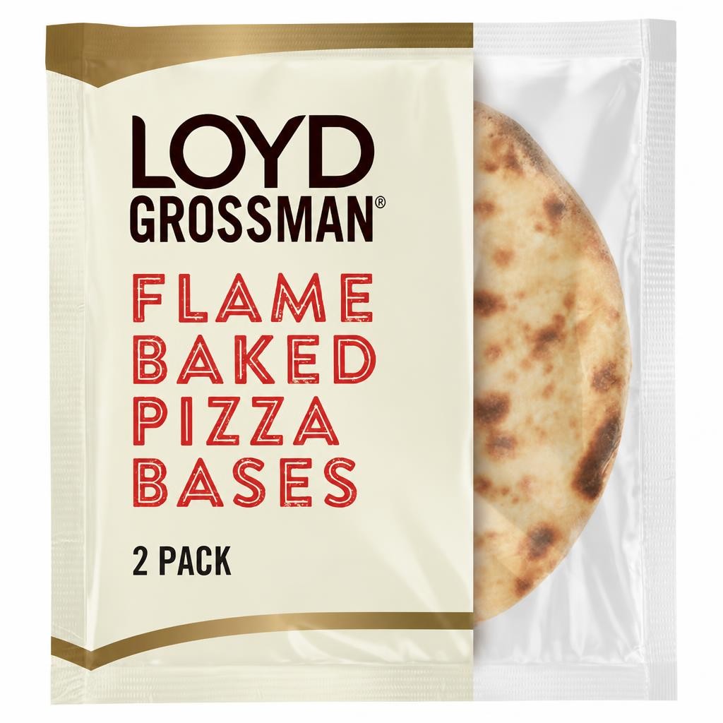 Loyd Grossman Flame Baked Pizza Bases 2 Pack 220G