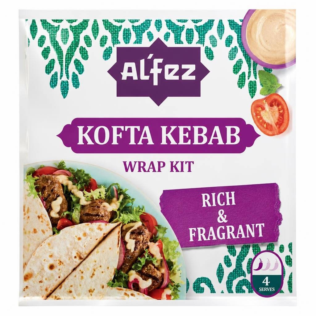 Al'Fez Kofta Kebab Wrap Kit 410g