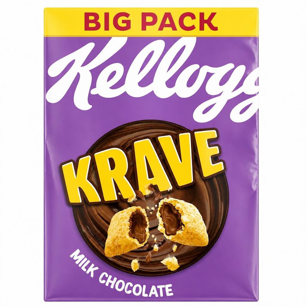 Kellogg's Krave Milk Chocolate Breakfast Cereal 750g