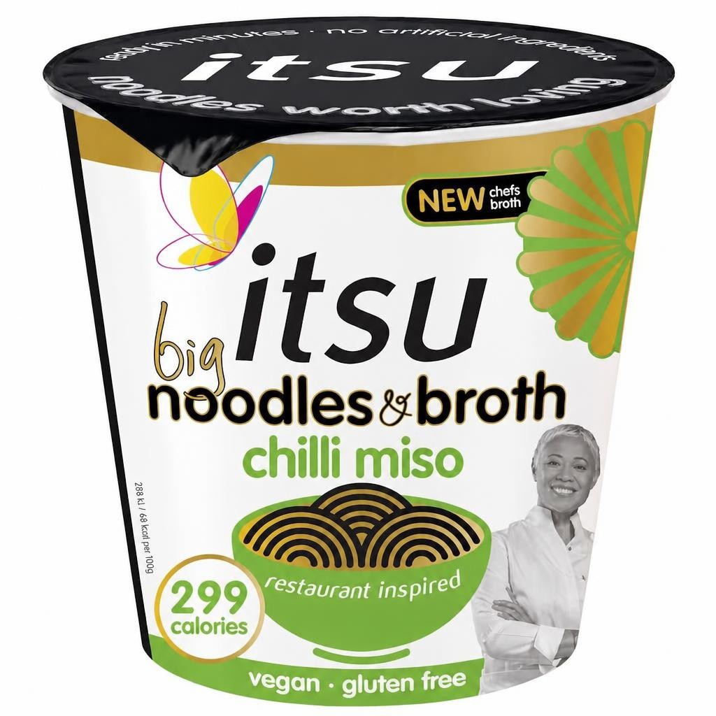 itsu BIG Chilli Miso Noodles & Broth pot 98g