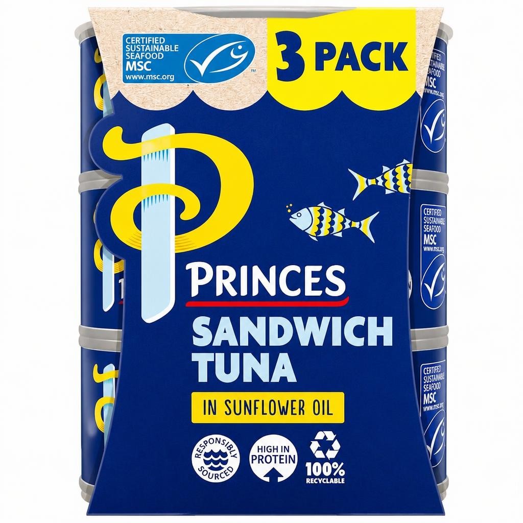 Princes Sandwich Tuna in Sunflower Oil 3 x 140g