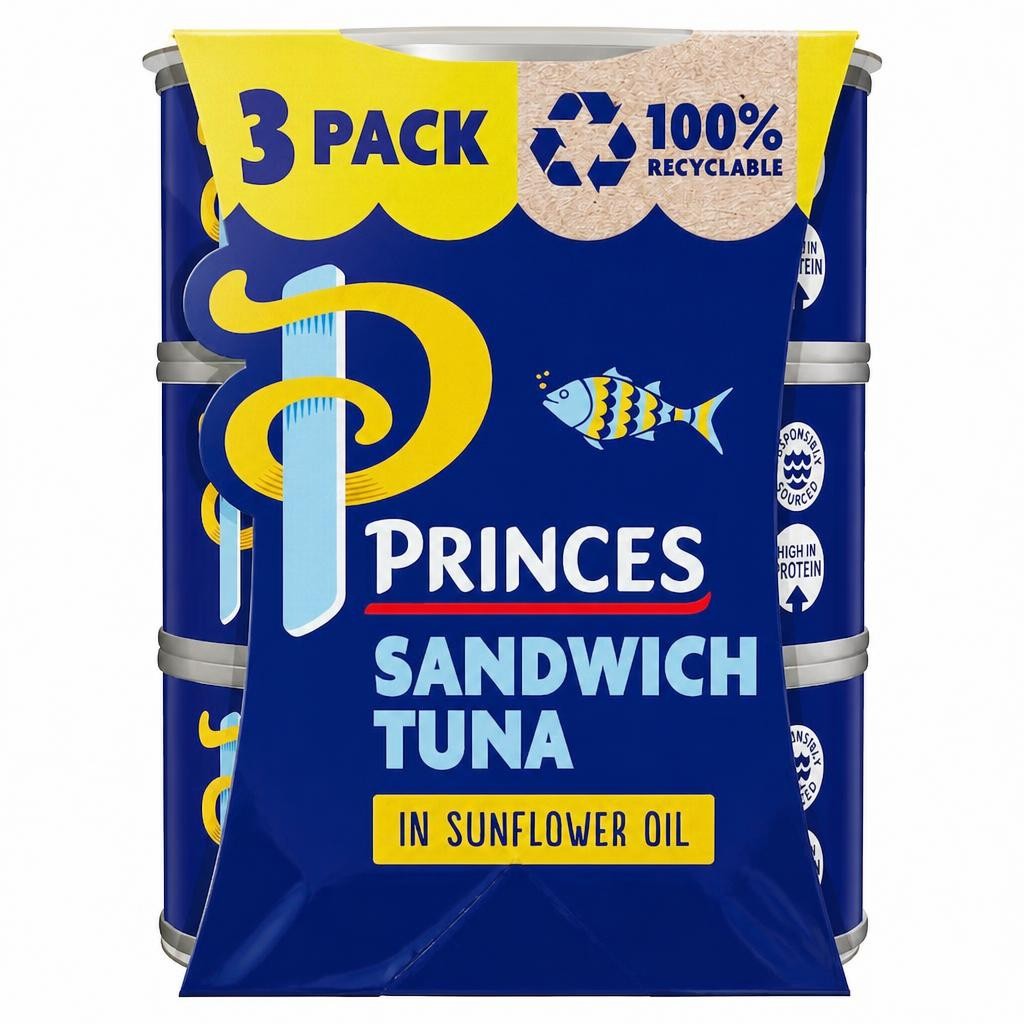 Princes Sandwich Tuna in Sunflower Oil 3 x 140g