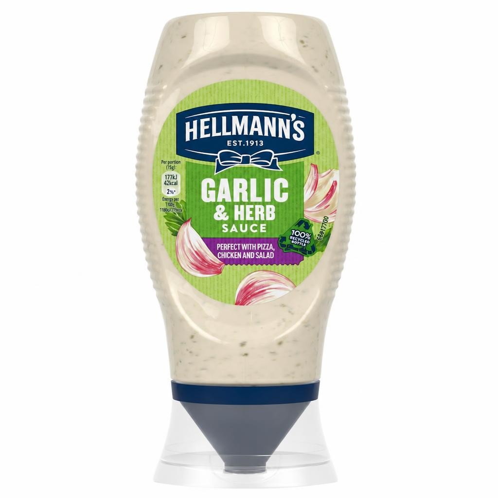 Hellmann's Garlic & Herb Sauce Squeezy 250ml