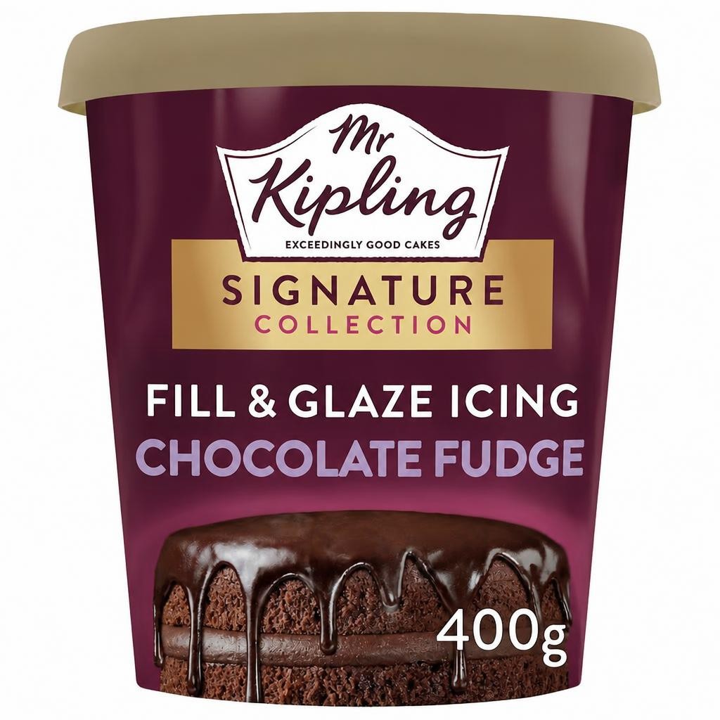 Mr Kipling Signature Baking Chocolate Fudge Fill & Glaze Cake Icing 400g