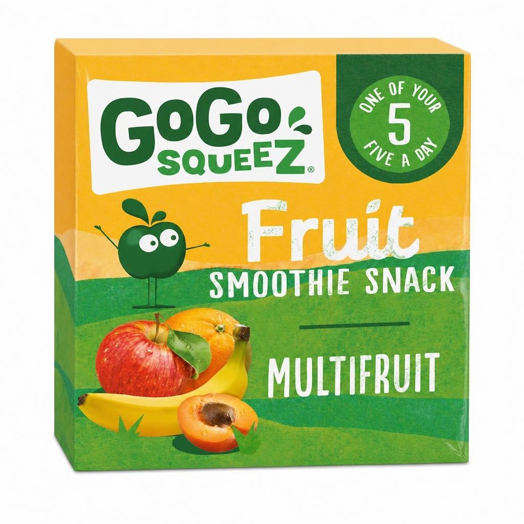 GoGo Squeez Fruit Smoothie Snack - Multifruit 4x90g