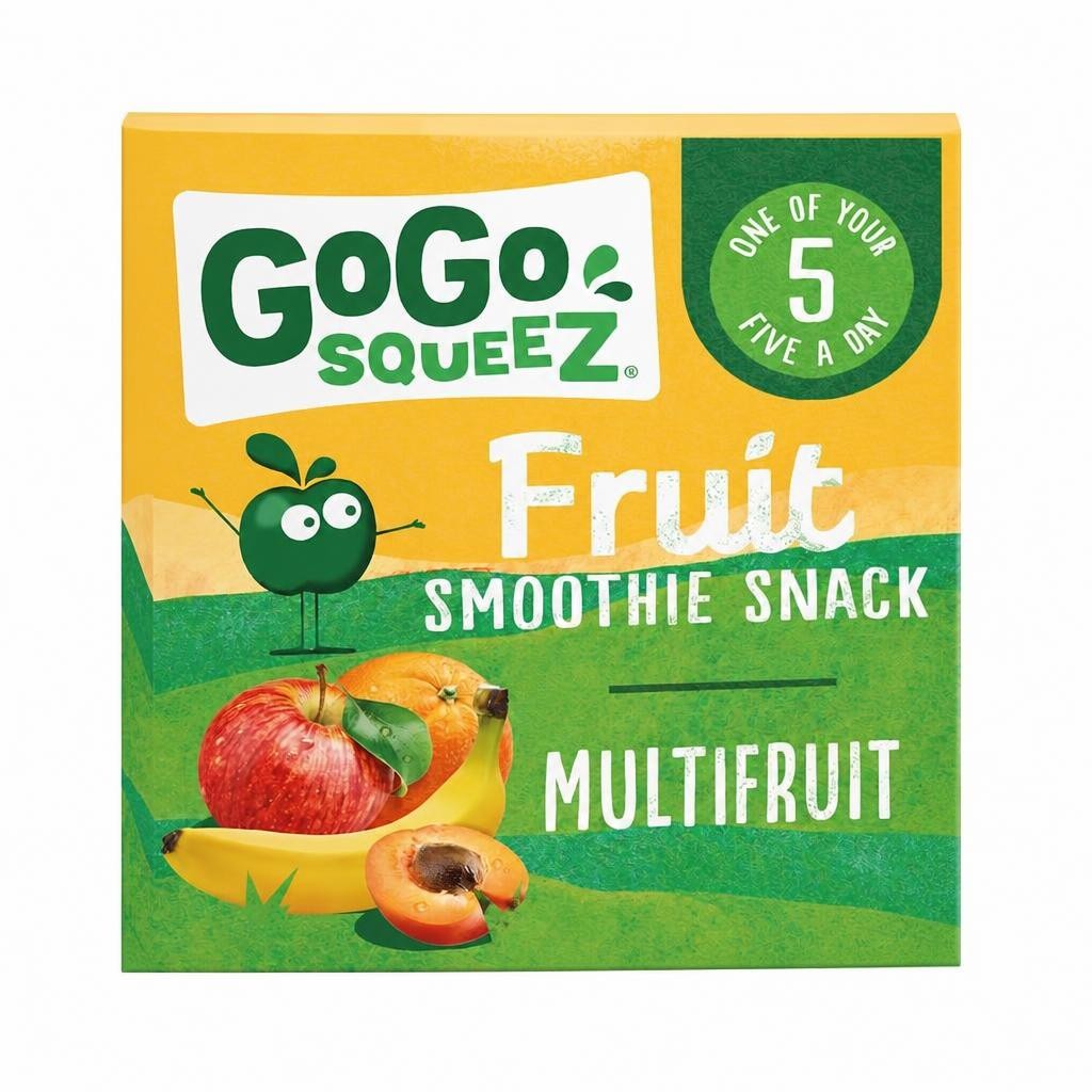 GoGo squeeZ Fruit Smoothie Snack Multifruit 4X90g