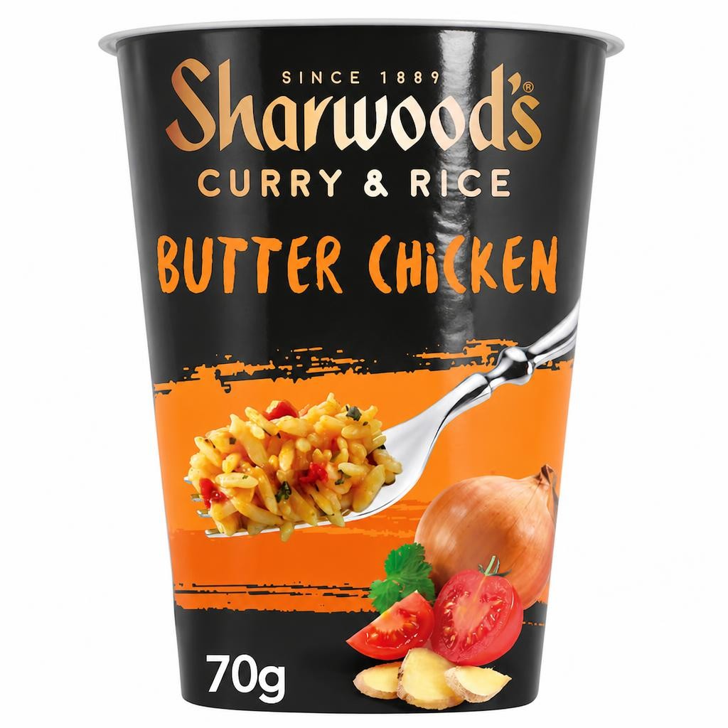 Sharwood's Butter Chicken Instant Curry & Rice Pot 70g