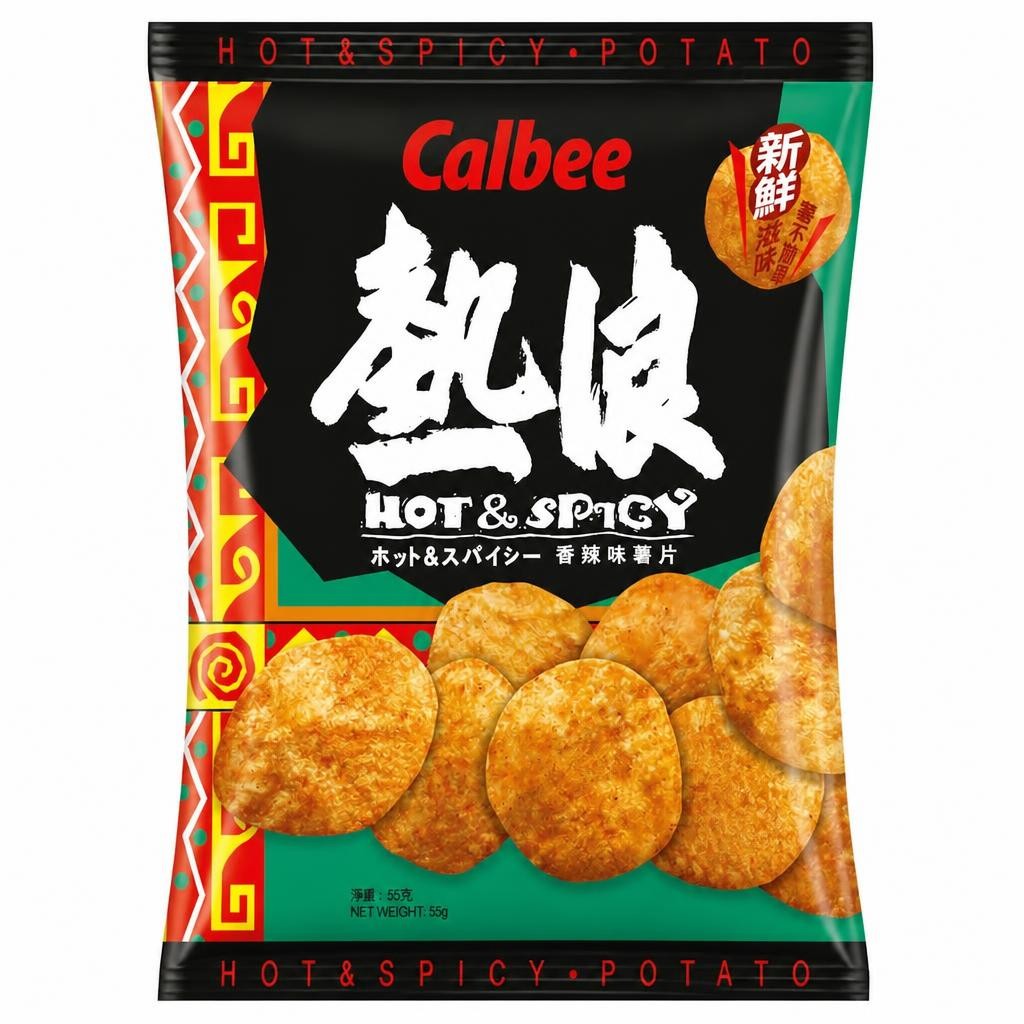 Calbee Hot & Spicy Potato Chips 55g