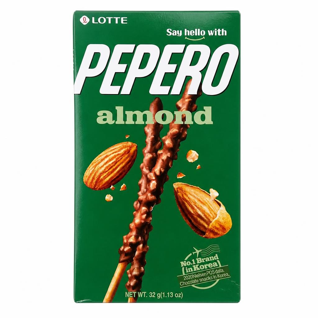 Lotte Pepero Almond Biscuit Sticks 32G
