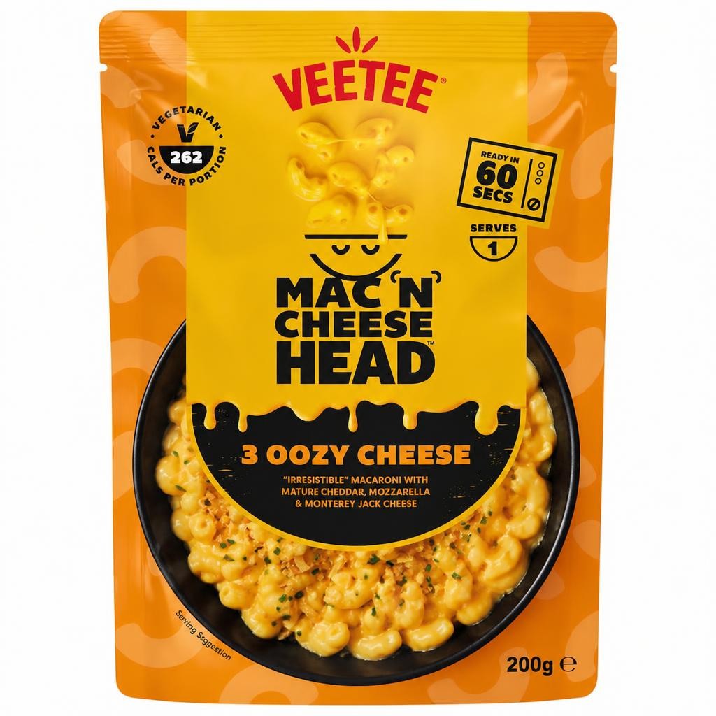 Mac 'N' Cheese Head Macaroni & 3 Oozy Cheese 200g