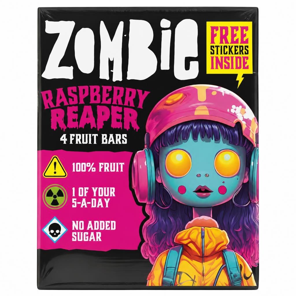 Zombie Raspberry Fruit Snack Bar Multipack 4x25g