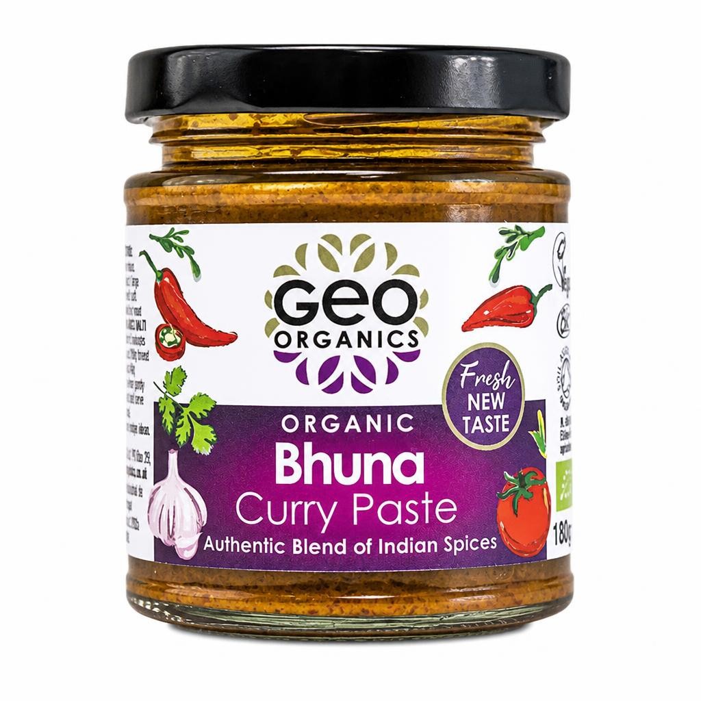 Organic Bhuna Curry Paste 180g (Geo Organics)