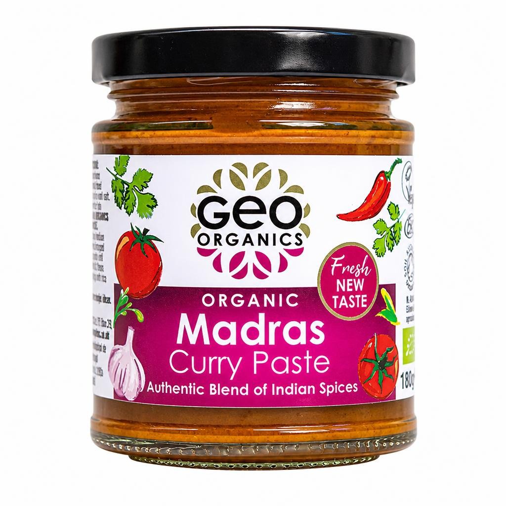 Organic Madras Curry Paste 180g (Geo Organics)