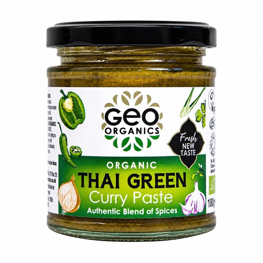 Organic Thai Green Curry Paste 180g (Geo Organics)